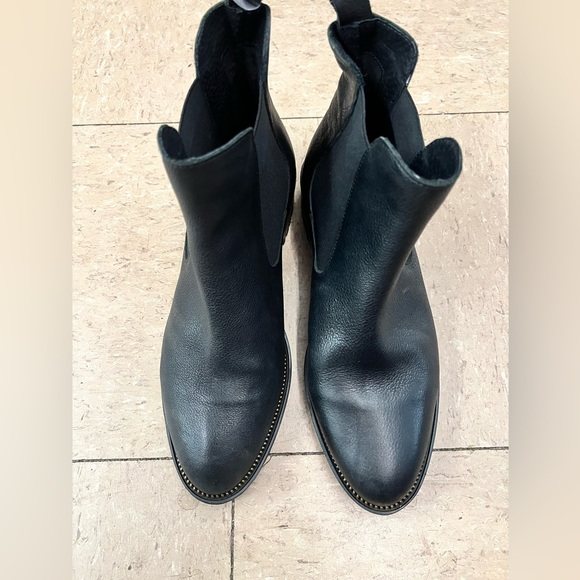 Fabianelli Blk Leather Chelsea Boots Sz 8.5 - Picture 3 of 6